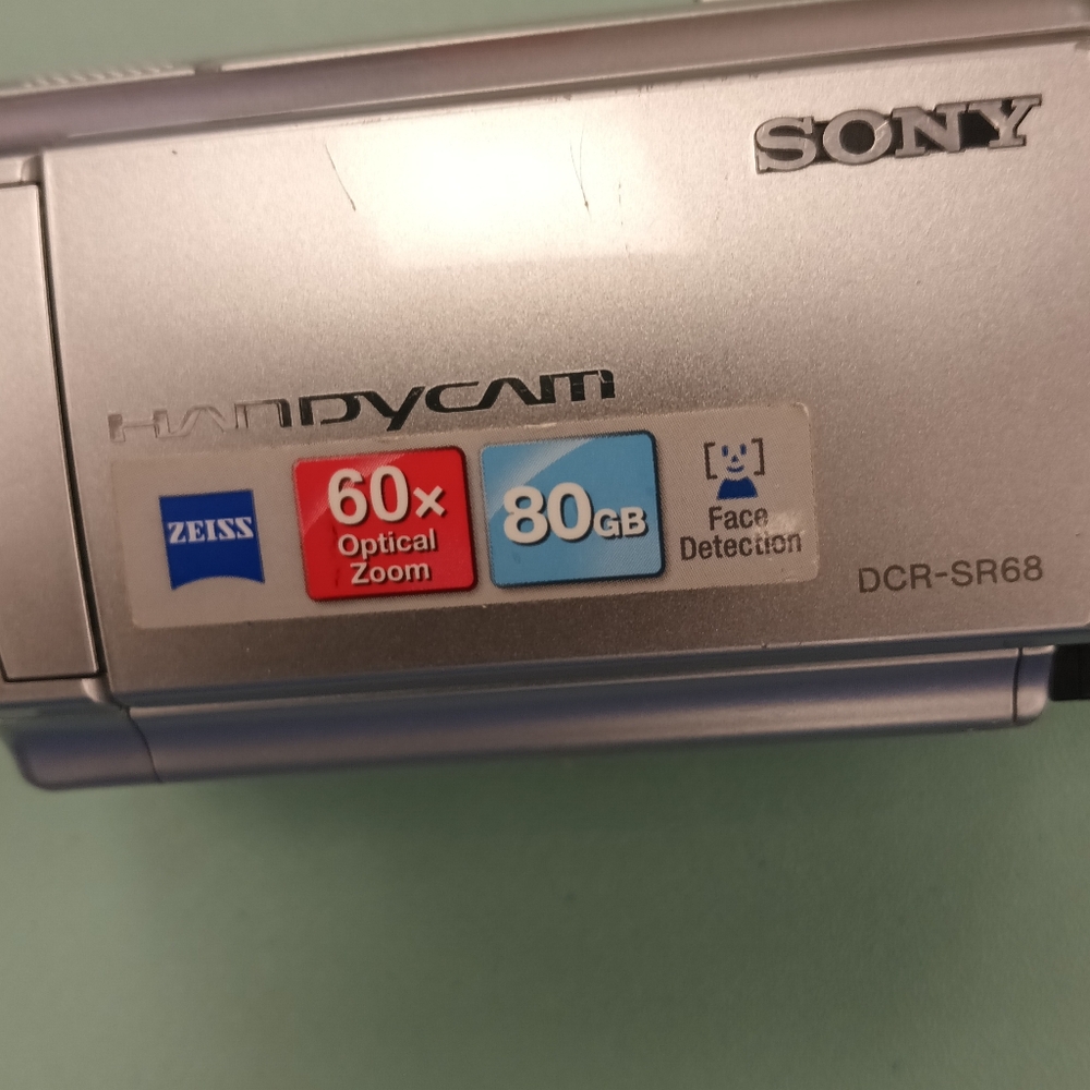 Sony Handycam DCR-SR68 Silver Camcorder - 80GB, 60x Optical Zoom